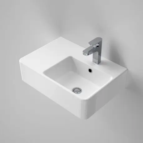 Caroma Cube Extension Wall Hung Basin With Overflow - No Tap Hole