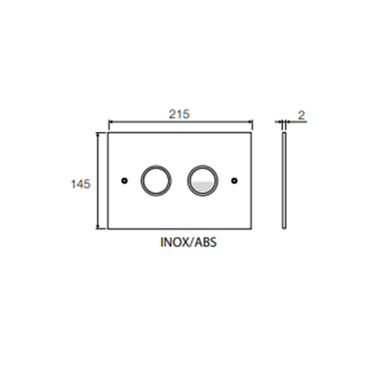 Valsir P7 Retro Dual Flush Plate (Pneumatic) - Image 2
