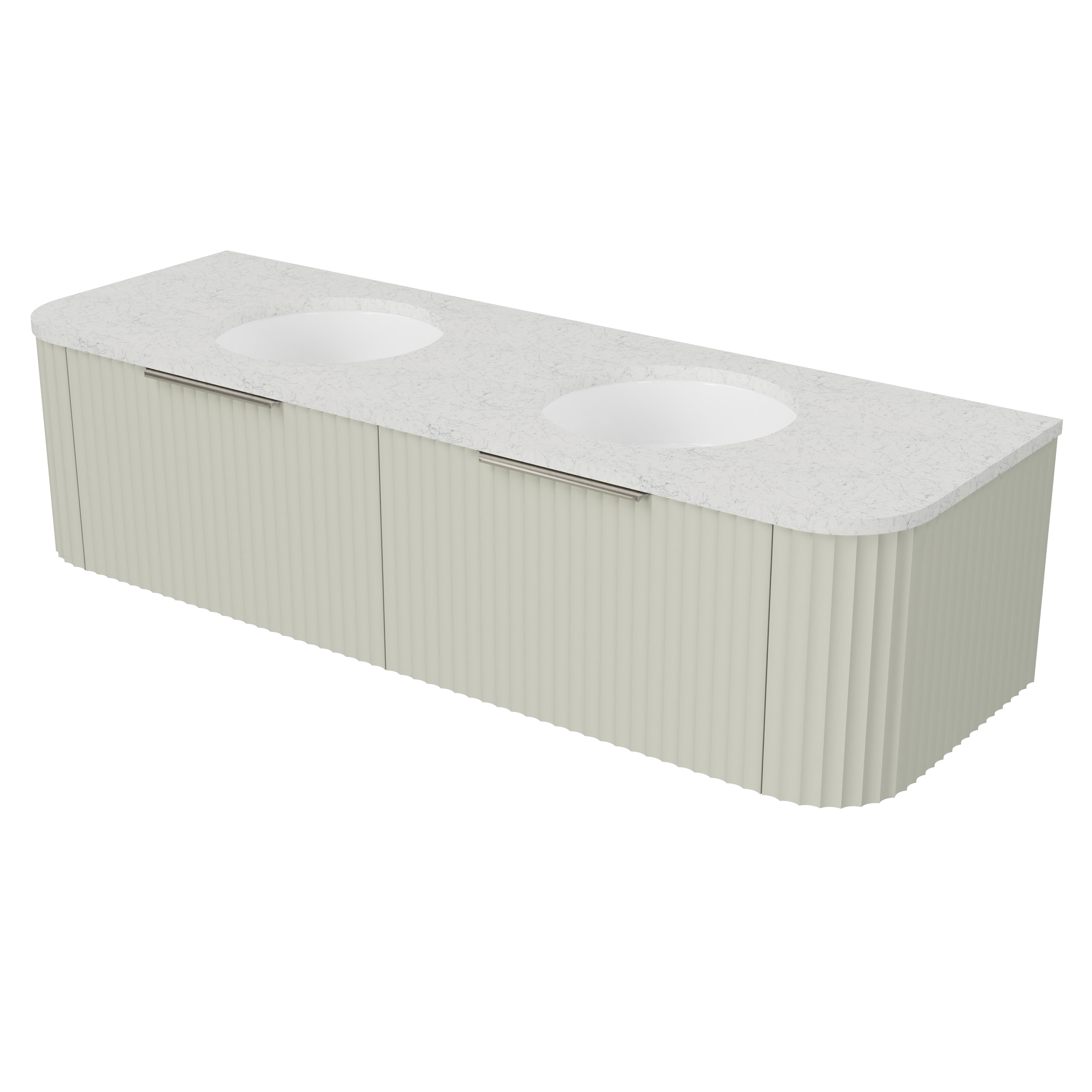 Timberline Santos 1500mm Double Bowl Wall Mounted Vanity - Image 3