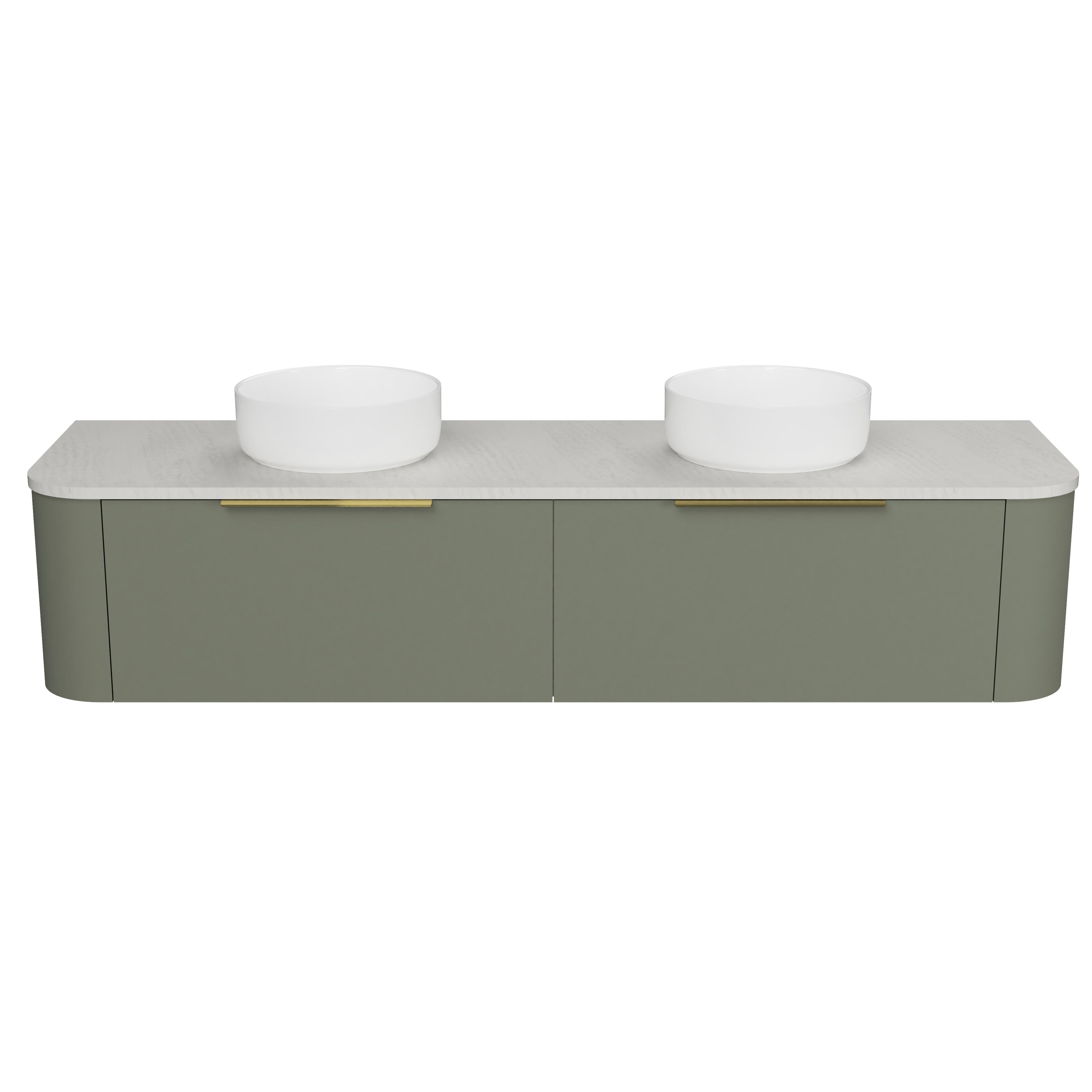 Timberline Santos 1500mm Double Bowl Wall Mounted Vanity - Image 2