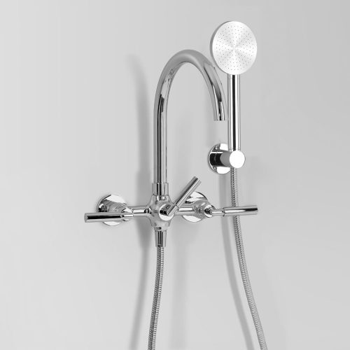 Astra Walker Icon + Lever Bath mixer with Single-function hand shower wall mount
