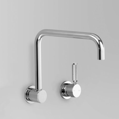 Astra Walker Icon + Lever Knurled Wall Set with 257mm Swivel Spout