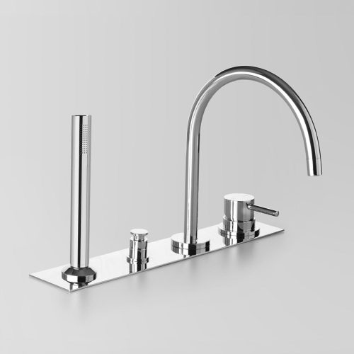 Astra Walker Icon Hob Set with Hand Shower, Diverter, Mixer, on Backplate