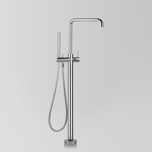 Astra Walker Icon Freestanding Bath Mixer with 300mm Swivel Spout & Hand Shower