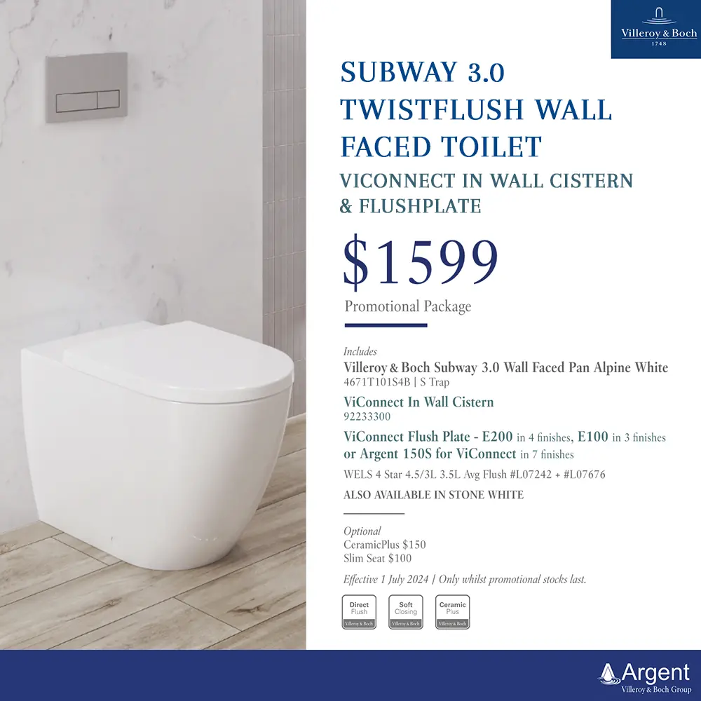 Villeroy & Boch Subway 3.0 Wall Faced Toilet Package