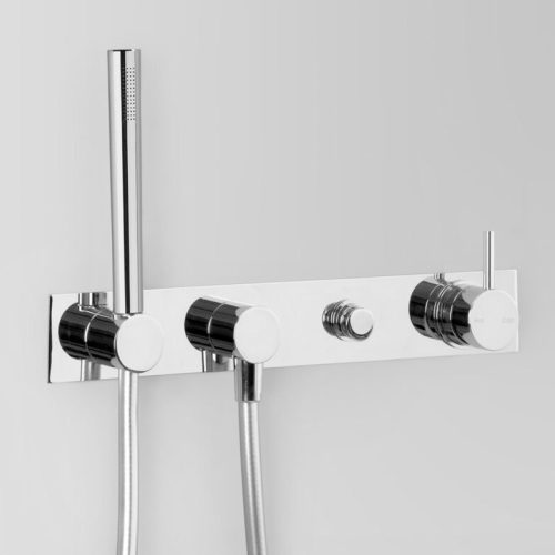 Icon Wall Mixer Set with Hand Shower & Diverter on Backplate - Astra Walker - Sydney