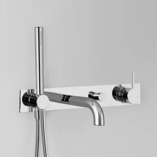 Astra Walker Icon Wall Set with Hand Shower, Diverter, Mixer, on Backplate - Astra Walker - Sydney