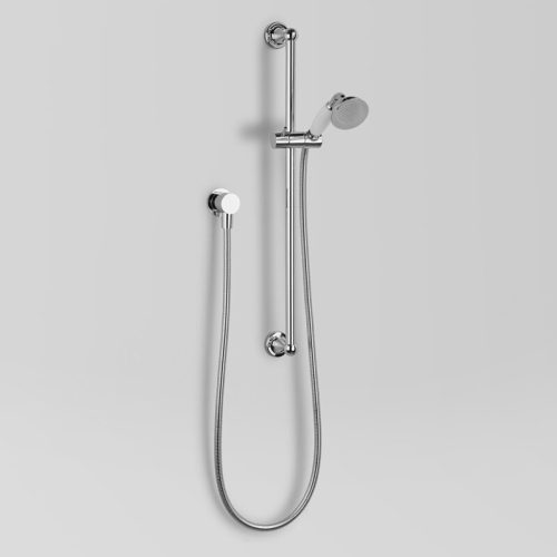 Astra Walker Olde English Slider Bar Shower Set with White Porcelain Handpiece