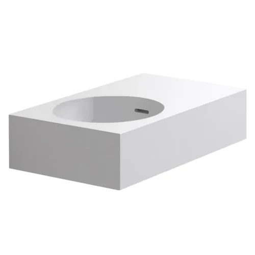 Parisi Rotondo 470 Basin Left Hand Bowl with Overflow