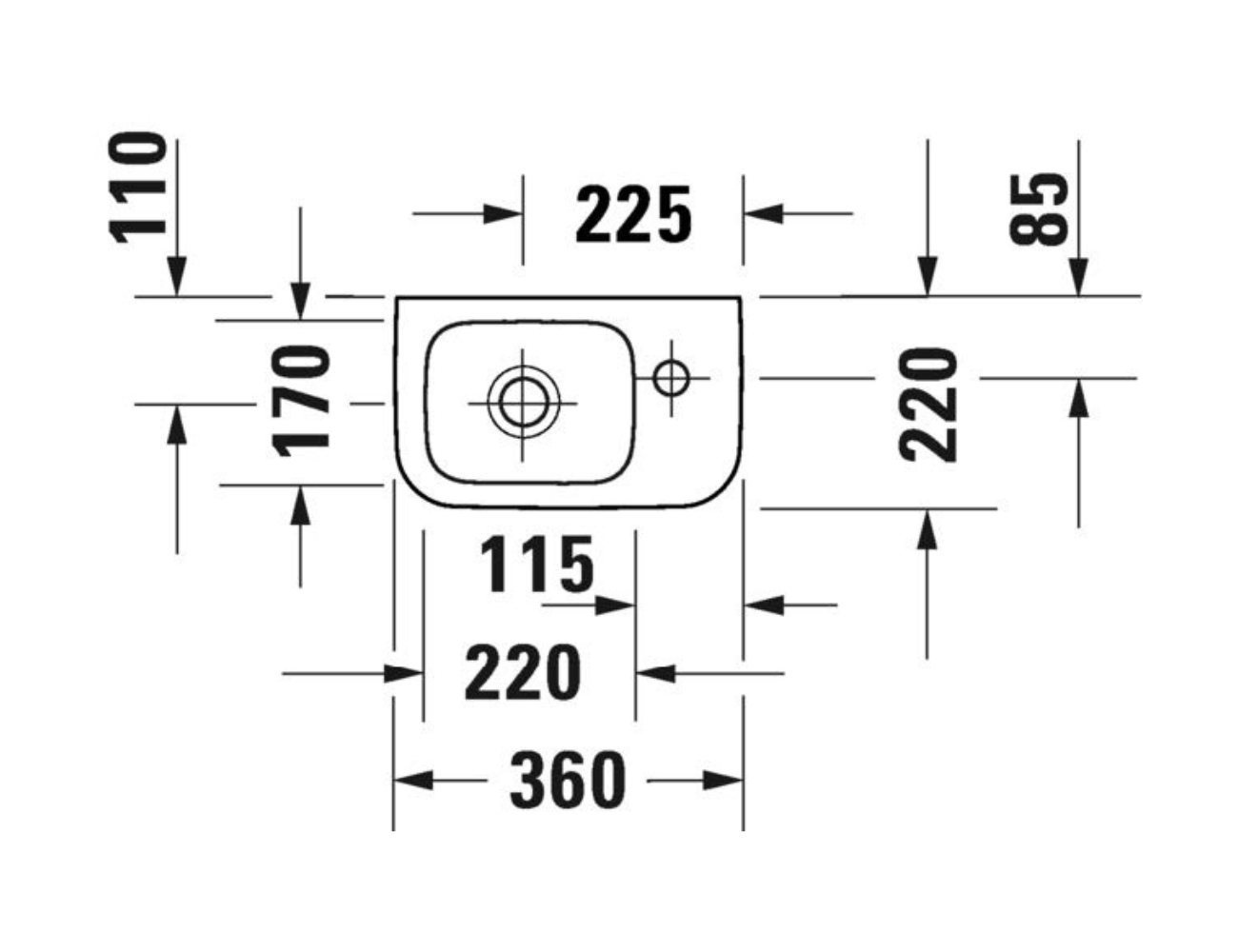 Duravit No.1 Wall Basin - Image 3