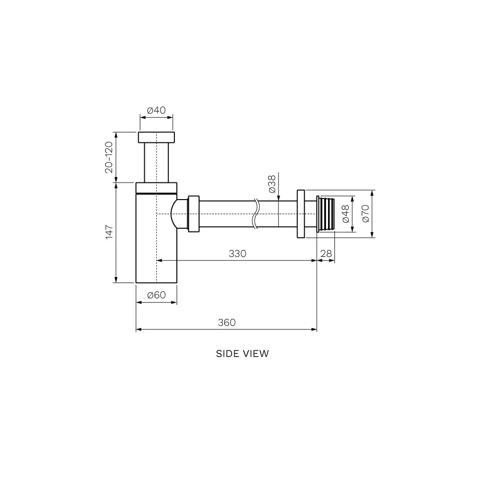 Parisi Adjustable Bottle Trap TA33240 - Image 2