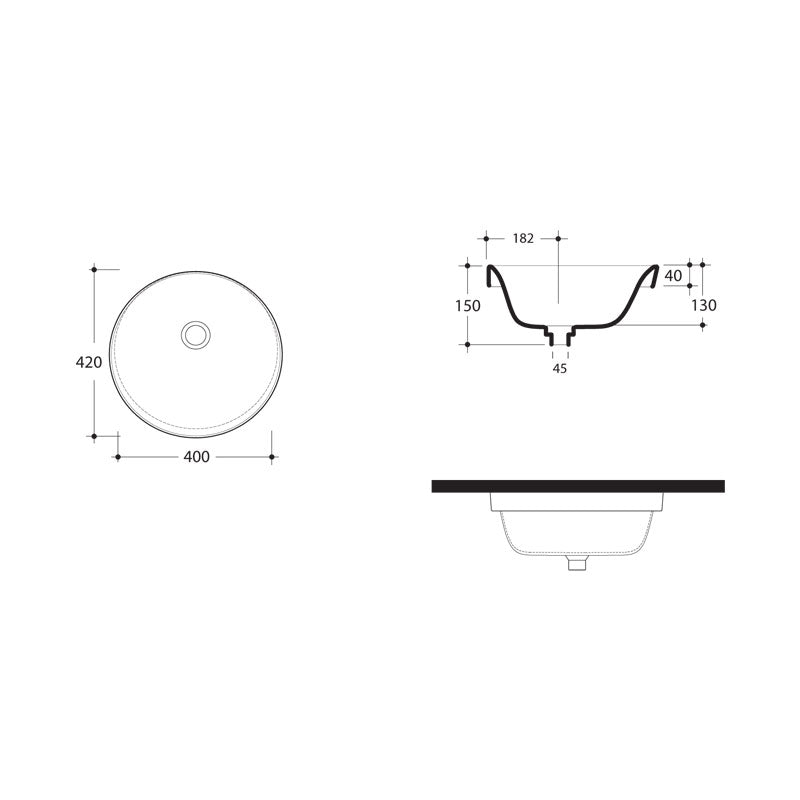 Studio Bagno Soul 1 Undercounter Basin - Image 2