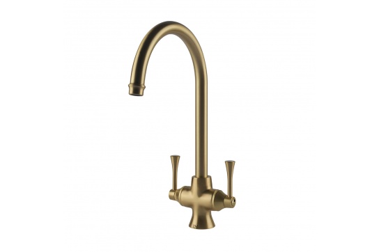 Turner Hastings Gosford Double Sink Mixer - Brushed Brass