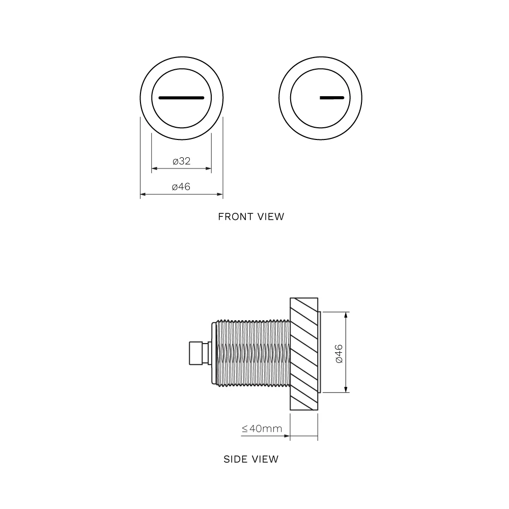 Parisi Remote Twin Button Set for PA136/PA141 (low level cisterns) - Image 2