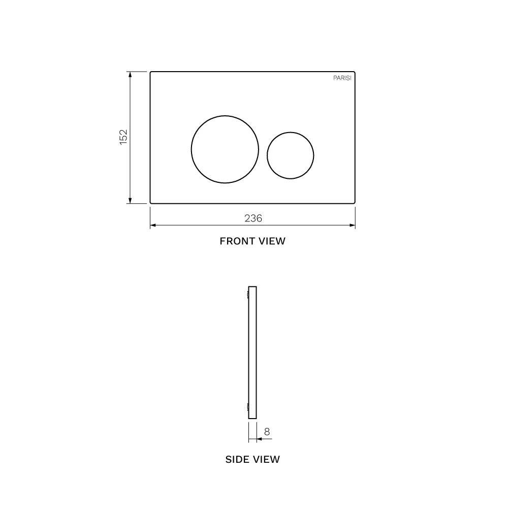 Parisi Linfa PN770 Rimless Floor Mount Package with Tondo Brushed Nickel Flush Plate - Image 2