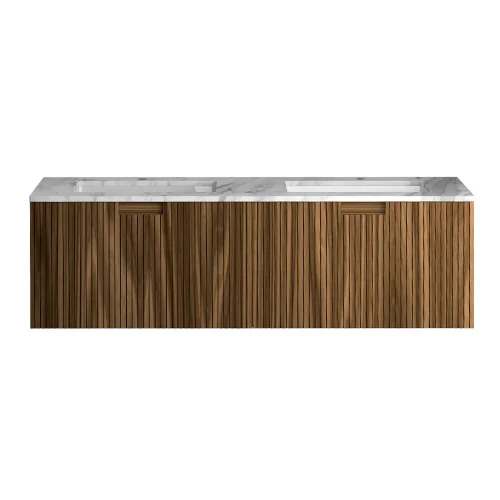 Parisi Riga 1400 Wall Cabinet with Marble Top for Double Bowl