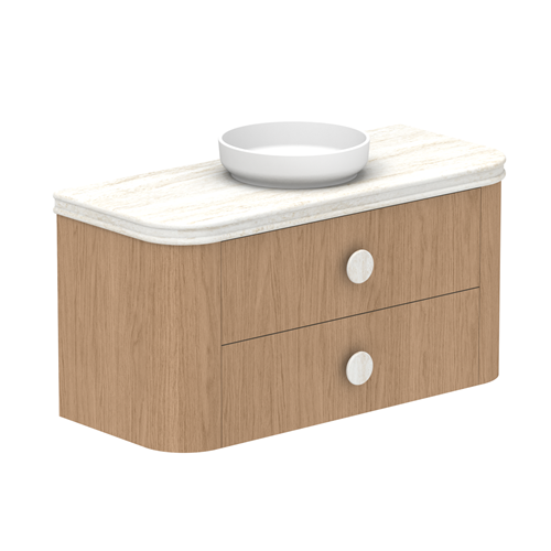 ADP Thea 1200 Wall Hung Vanity, 60mm Curved Royale Benchtop