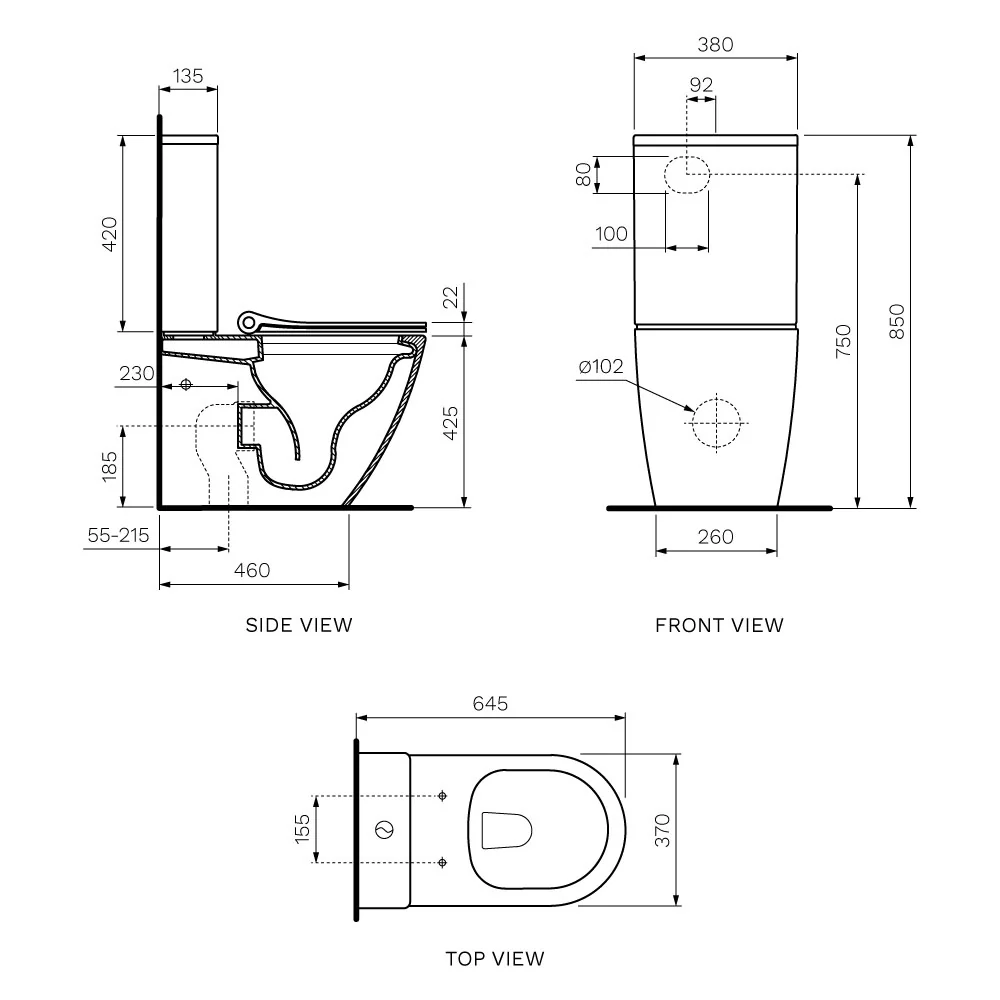 Parisi Ellisse II Wall Faced Suite Rimless (including Pressalit Seat) - Image 2