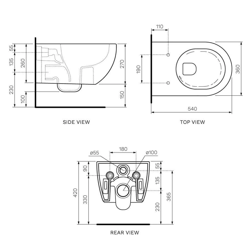 Parisi App Wall Hung Pan (Go Silent) incl. Soft Close Seat - Image 2