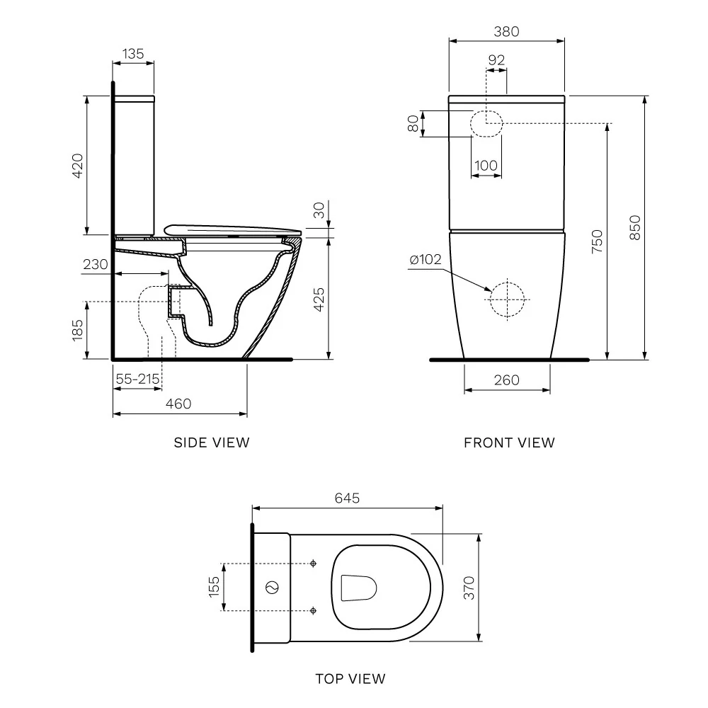 Parisi Ellisse II Wall Faced Suite Rimless (including Moda Soft Close Seat) - Image 2